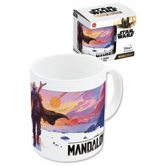 Кружка керамическая в подарочной упаковке (325 мл). Маленький Мандалориан Закат Stor
