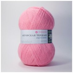Пряжа Пехорка Ангорская Теплая 11 ярко-розовый 40% шерсть, 60% акрил 100г 480м 5шт