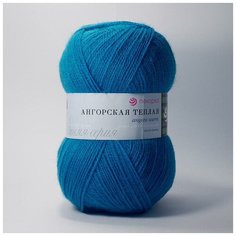 Пряжа Пехорка Ангорская Теплая 583 бирюза 40% шерсть, 60% акрил 100г 480м 5шт