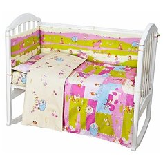 КПБ Baby Nice "Ферма", розовый, 3 пр.