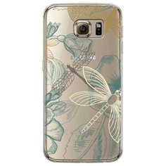 Силиконовый чехол "Тени стрекоз" на Samsung Galaxy S6 edge / Самсунг Галакси С 6 Эдж Case Place