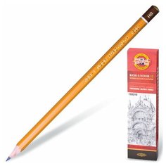 Карандаш чернографитный KOH-I-NOOR 1500, 1 шт., HB, без резинки, корпус желтый, заточенный, 15000HB01170RU 13 шт.