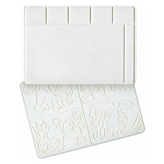 Доска для лепки А4, 297х210 мм, ЛУЧ, белая, с рельефным трафаретом, 17С1172-08 6 шт.