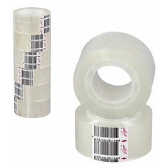 Клейкие ленты 24мм х 30м канцелярские ЛУЧ, комплект 6 шт., прозрачные, гарантированная длина, 18С 1221-08 3 шт.