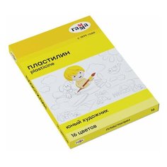 Пластилин гамма "Юный художник NEW", 16 цветов, 224 г, со стеком, 280046 5 шт. Gamma