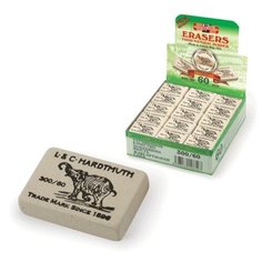 Ластик KOH-I-NOOR "Слон" 300/60, 31х21х8 мм, белый, прямоугольный, натуральный каучук, 0300060024KDRU 40 шт.