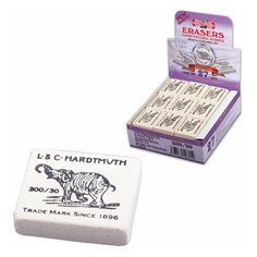 Ластик KOH-I-NOOR "Слон" 300/30, 35,5х28,5х10 мм, белый, прямоугольный, натуральный каучук, 0300030029KDRU 19 шт.