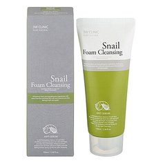 3W Clinic Пенка для лица с фильтратом улиточного муцина - Snail foam cleansing, 100мл