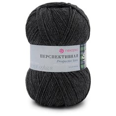 Пряжа Пехорка Перспективная 435 антрацит 50% мериносовая шерсть, 50% акрил во 100г 270м 5шт