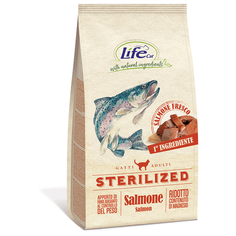 Lifecat Adult Sterilized Salmon - Сухой корм для стерилизованных кошек со свежим лососем 16169 7,5 кг