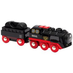 Brio Паровоз выпускающий пар с грузом- резервуаром для воды