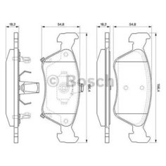 Дисковые тормозные колодки передние Bosch 0986424560 для Toyota Avensis (4 шт.)