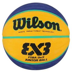 Мяч баскетбольный WILSON FIBA3x3 Replica, размер 5, резина, цвет жёлтый/синий