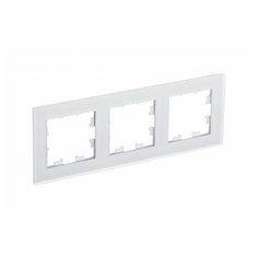 ATLASDESIGN NATURE 3-постовая Рамка, матовое стекло белый Schneider Electric ATN330103
