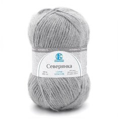 Пряжа Камтекс Северянка 5шт 168 светло-серый 30% шерсть, 5% верблюжья шерсть, 65% акрил 100г 150м