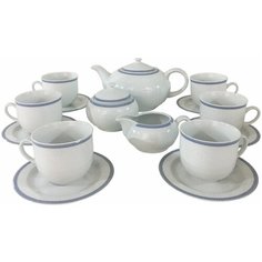 Чайный сервиз "Opal" 17/6; декор "Голубые пластинки", шт Thun1794