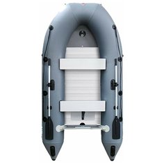 Моторная лодка YUKONA 330 TSE Al алюминиевый пайол серая