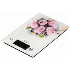 Весы кухонные Galaxy GL2810, белый/рисунок