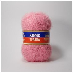 Пряжа Камтекс Хлопок травка 057 астра 65% хлопок, 35% полиамид 100г 220 м 5шт