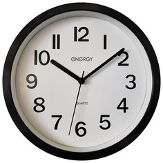 Часы настенные кварцевые ENERGY модель ЕС-139 черные (102262)