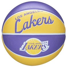 Баскетбольный мяч Wilson Team Retro mini Los Angeles Lakers, р. 3 purple