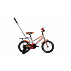 Велосипед FORWARD METEOR 14 (14" 1 ск 2020-2021, серый/оранжевый