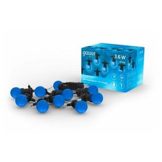 Гирлянда светодиодная "Белт Лайт" Gauss серия Holiday, 10 ламп, 7,7 м, IP44, синий