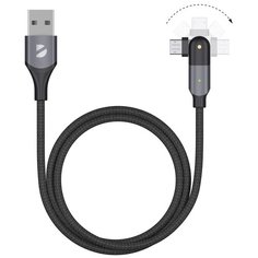 Дата- кабель Deppa USB- A - micro USB, поворотный, 180˚ черный 72324