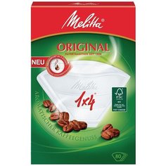 Одноразовые фильтры для капельной кофеварки Melitta Original белые Размер 1х4, белый