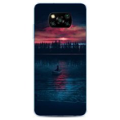 Силиконовый чехол "Лодка в закате" на Xiaomi Poco X3 NFC / Сяоми Поко X3 NFC Case Place