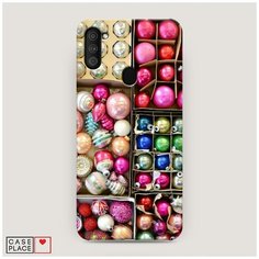 Чехол Пластиковый Samsung Galaxy A11 Елочные игрушки Case Place