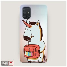 Чехол Пластиковый Samsung Galaxy A71 Единорог и телевизор Case Place