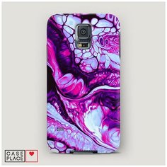 Чехол Пластиковый Samsung Galaxy S5 Розовый флюид арт Case Place