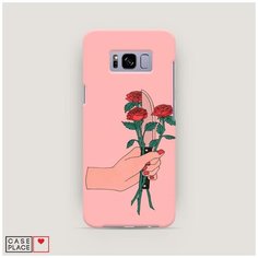 Чехол Пластиковый Samsung Galaxy S8 Розы и нож Case Place