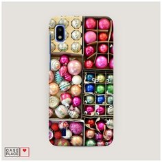 Чехол Пластиковый Samsung Galaxy A10 Елочные игрушки Case Place