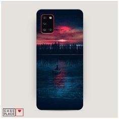 Чехол Пластиковый Samsung Galaxy A31 Лодка в закате Case Place