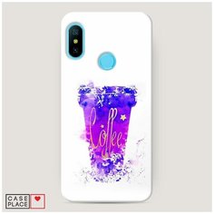 Чехол Пластиковый Xiaomi Mi A2 Lite Кофейный стакан арт Case Place