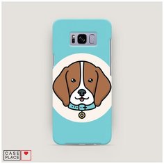 Чехол Пластиковый Samsung Galaxy S8 Собака в ошейнике Case Place