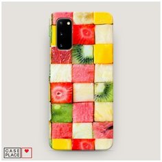Чехол Пластиковый Samsung Galaxy S20 Фруктовые кубики Case Place