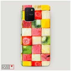 Чехол Пластиковый Samsung Galaxy A91 Фруктовые кубики Case Place