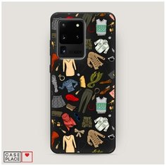 Чехол силиконовый Матовый Samsung Galaxy S20 Ultra Модный гардероб Case Place