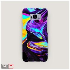 Чехол Пластиковый Samsung Galaxy S8 Фиолетовый флюид арт Case Place