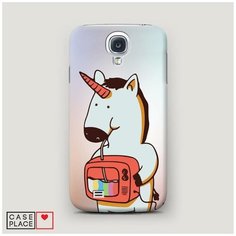 Чехол Пластиковый Samsung Galaxy S4 Единорог и телевизор Case Place