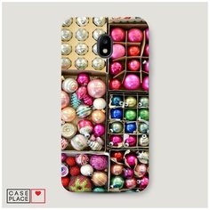 Чехол Пластиковый Samsung Galaxy J3 2017 Елочные игрушки Case Place