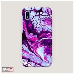 Чехол Пластиковый Samsung Galaxy A10 Розовый флюид арт Case Place