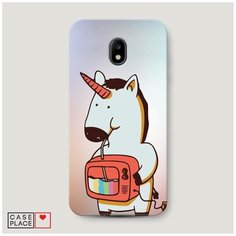 Чехол Пластиковый Samsung Galaxy J3 2017 Единорог и телевизор Case Place
