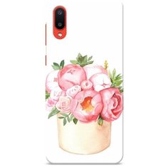 Пластиковый чехол "Коробка с пионами" на Samsung Galaxy A02 / Самсунг Галакси А02 Case Place