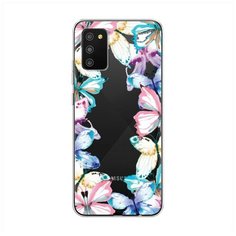 Силиконовый чехол "Рамка из бабочек" на Samsung Galaxy A02s / Самсунг Галакси A02s Case Place