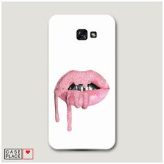 Чехол Пластиковый Samsung Galaxy A7 2017 Потекший блеск на губах Case Place