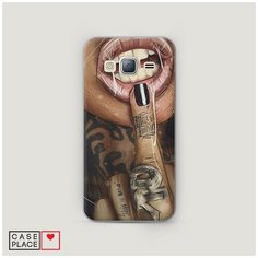 Чехол Пластиковый Samsung Galaxy J3 2016 Девушка с татуировками Case Place